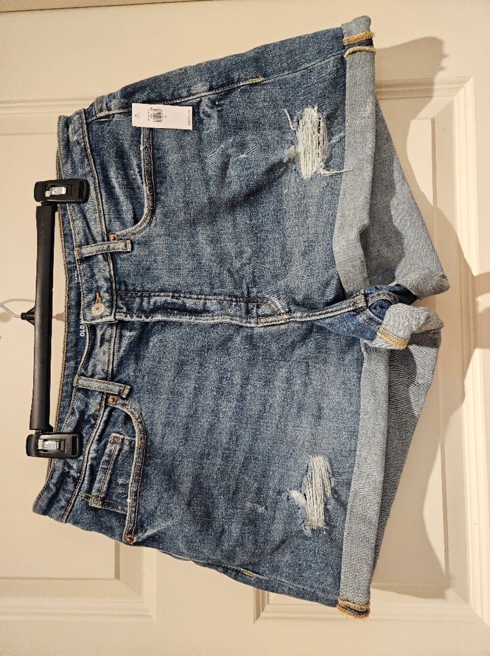 Old Navy Distressed Rolled-Hem Jean Shorts - Size 16